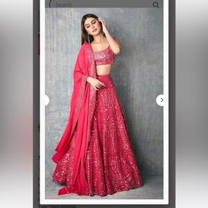 Mirror-worked lengha
